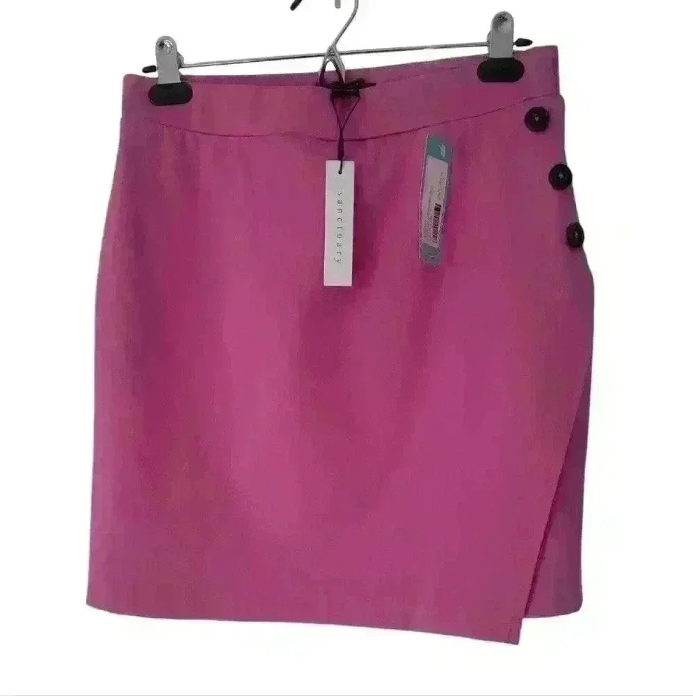 Sanctuary Daria Button Detail Mini Skirt Size M